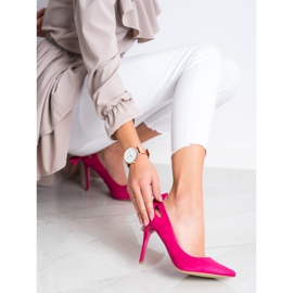 Goodin Stilettos elegantes con flecos rosado 4