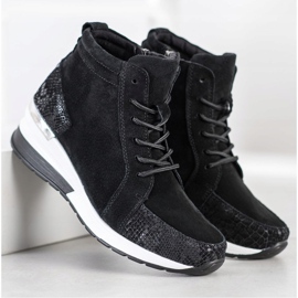 Filippo Botines de piel con cordones negro 1 Filippo Botines de piel con cordones negro 1