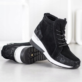 Filippo Botines de piel con cordones negro 2 Filippo Botines de piel con cordones negro 2