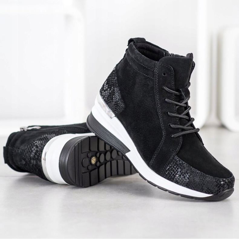 Filippo Botines de piel con cordones negro 2 Filippo Botines de piel con cordones negro 2