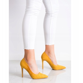 Renda Tacones de ante amarillo 3