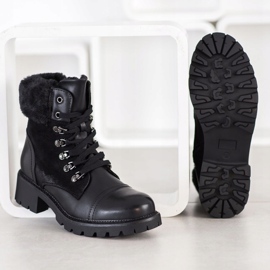 Super Mode Botas cálidas y atadas negro 3