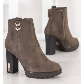 Bestelle Botines de ante con adorno gris 2