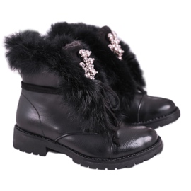 MSMG Botas Infantiles Negras Cálidas Piel CT900A Ella negro 1 MSMG Botas Infantiles Negras Cálidas Piel CT900A Ella negro 1