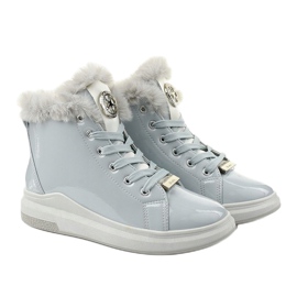 Botas grises, botas Freemans aisladas 2 Botas grises, botas Freemans aisladas 2