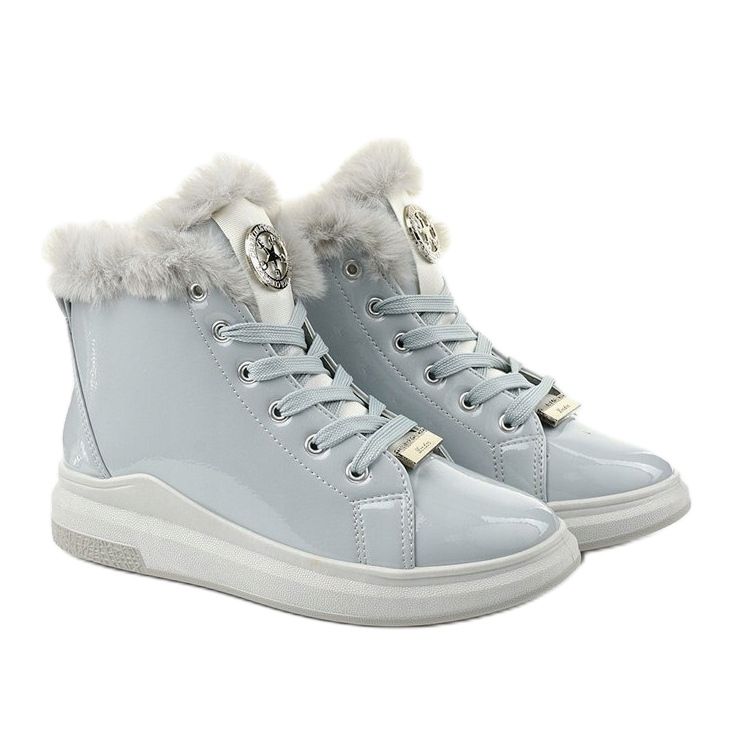 Botas grises, botas Freemans aisladas 2 Botas grises, botas Freemans aisladas 2