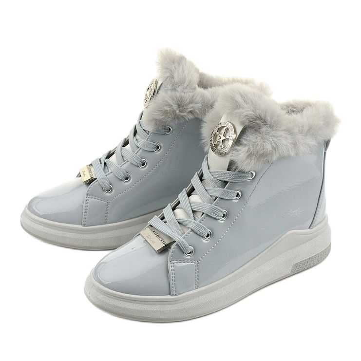 Botas grises, botas Freemans aisladas 1 Botas grises, botas Freemans aisladas 1