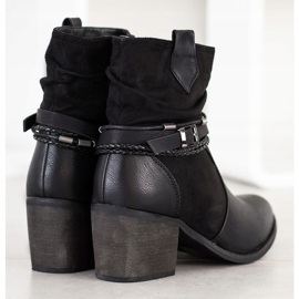 SHELOVET Botas con Rayas Decorativas negro 1
