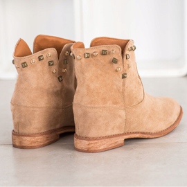 Bella Paris Botas camperas beige cálidas 1