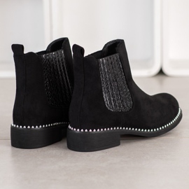 SHELOVET Botas Chelsea con estilo negro 2