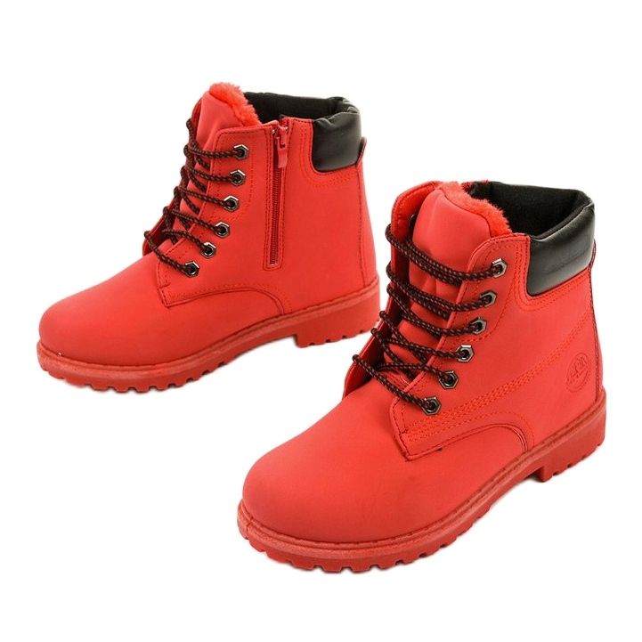 Botas Ermington rojas con cordones rojo 2 Botas Ermington rojas con cordones rojo 2