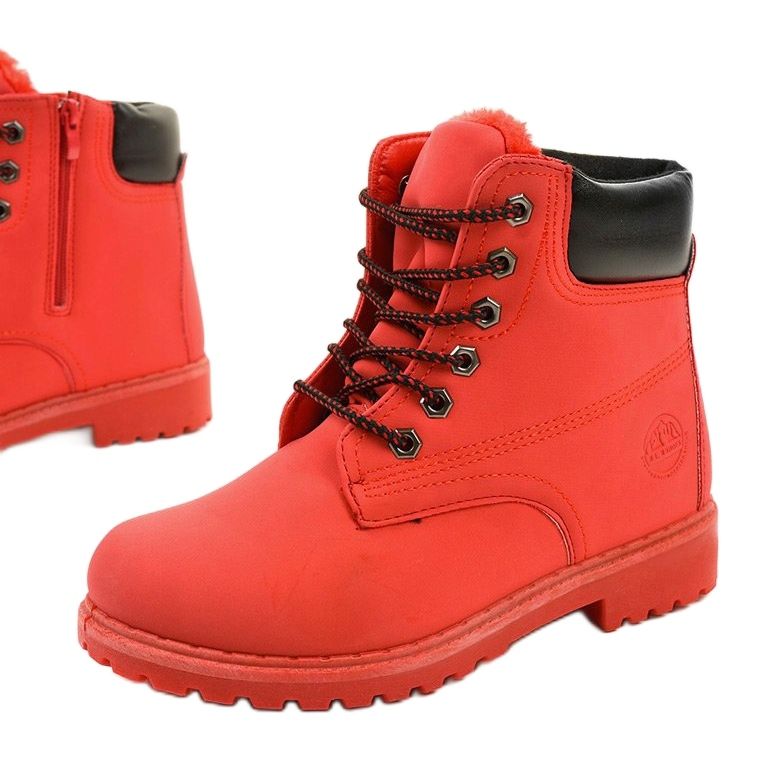 Botas Ermington rojas con cordones rojo 1 Botas Ermington rojas con cordones rojo 1