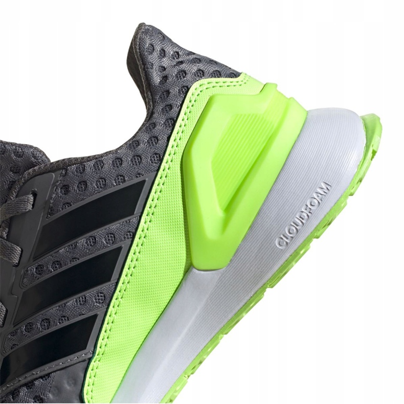 Zapatillas de running adidas RapidaRun Jr FV4100 gris verde 2