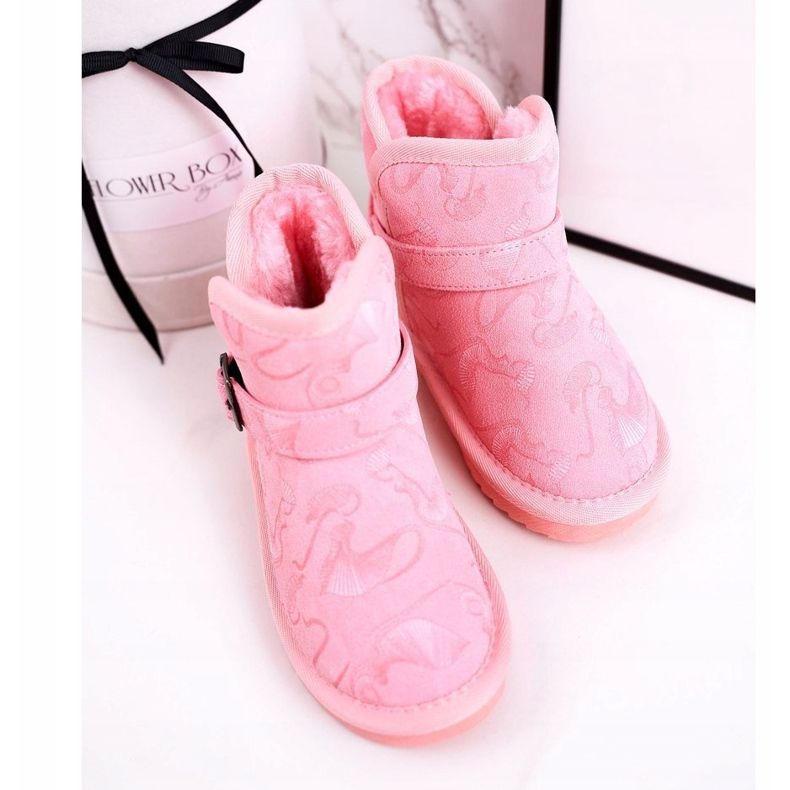 Apawwa Botas de nieve para niños con piel rosa Kawai rosado 1