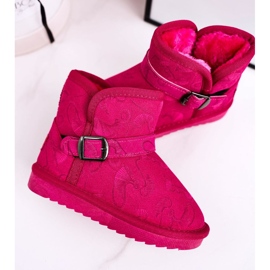 Apawwa Botas de nieve para niños con piel Fucsia Kawai rosado 4