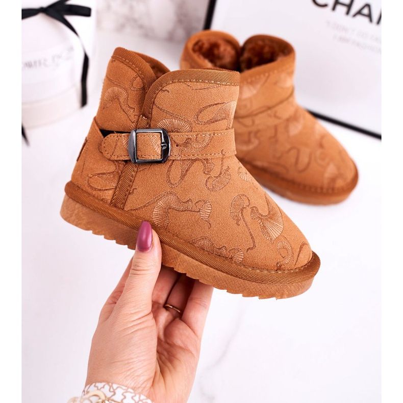 Apawwa Botas de nieve para niños con piel marrón Kawai 1