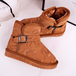 Apawwa Botas de nieve para niños con piel marrón Kawai 2