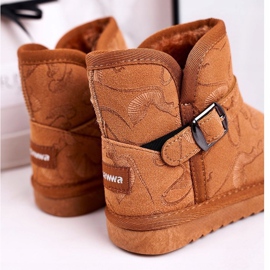 Apawwa Botas de nieve para niños con piel marrón Kawai 3