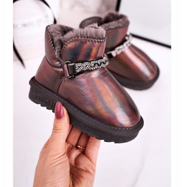 Apawwa Botas de nieve para niños con piel de princesa gris petróleo multicolor 1 Apawwa Botas de nieve para niños con piel de princesa gris petróleo multicolor 1