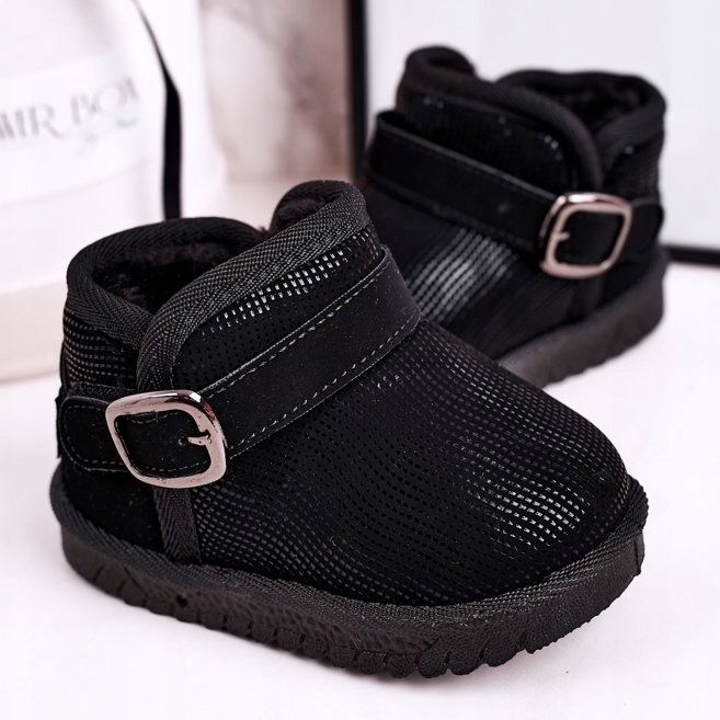 Maiqi Botas de nieve para niños con piel Black Dreamy negro 2