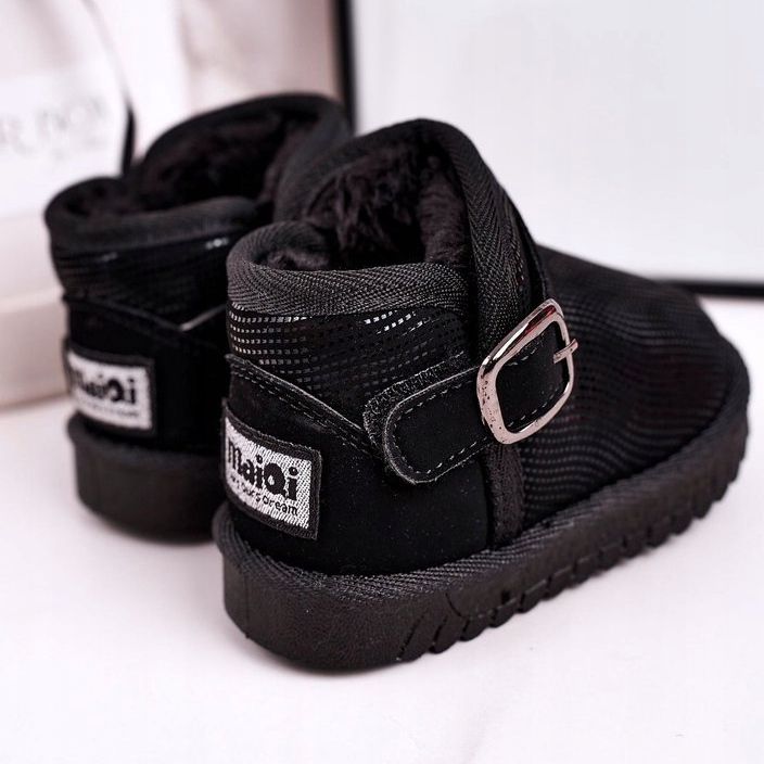 Maiqi Botas de nieve para niños con piel Black Dreamy negro 1