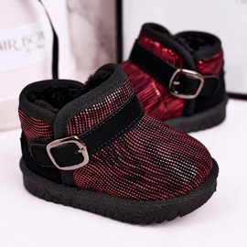 Maiqi Botas de nieve para niños con piel Rojo Negro Dreamy 2