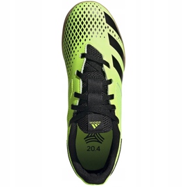 Botas de fútbol adidas Predator 20.4 In Sala Junior verde-negras EH3043 1