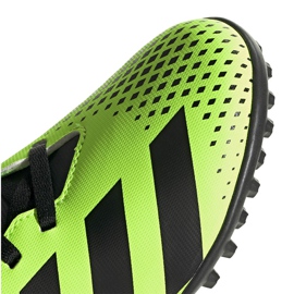 Botas de fútbol Adidas Predator 20.4 Tf Junior verde-negras EH3041 3