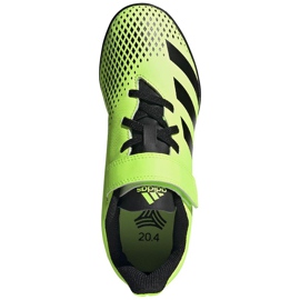 Botas de fútbol adidas Predator 20.4 H&amp;L Tf Junior verde-negras FW9780 1