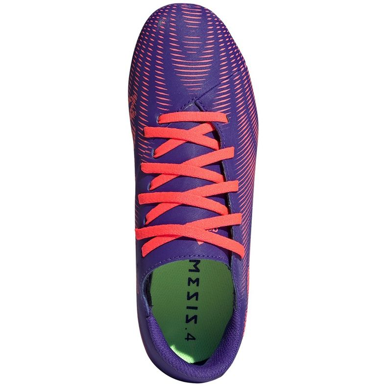 Botas de fútbol adidas Nemeziz.4 FxG Junior violeta-rosa EH0585 púrpura 1