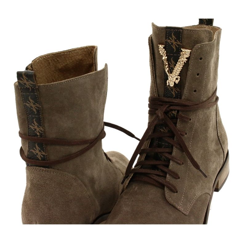 Botas de mujer Nicole Suede Leather Cappuccino 2593032 marrón 5