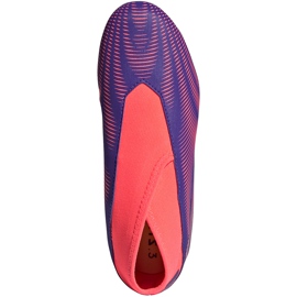 Zapatillas de fútbol adidas Nemeziz.3 Ll Fg Junior violetas-rosas EH0583 púrpura 1