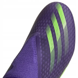 Zapatillas de fútbol Adidas X Ghosted.3 Ll Fg violeta-verde EG8164 3