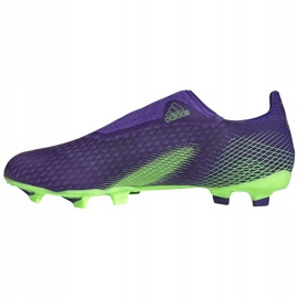 Zapatillas de fútbol Adidas X Ghosted.3 Ll Fg violeta-verde EG8164 2