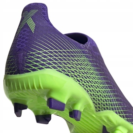 Zapatillas de fútbol Adidas X Ghosted.3 Ll Fg violeta-verde EG8164 4