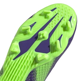 Zapatillas de fútbol Adidas X Ghosted.3 Ll Fg Junior púrpura-verde EH2015 violeta violeta 5