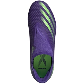 Zapatillas de fútbol Adidas X Ghosted.3 Ll Fg Junior púrpura-verde EH2015 violeta violeta 1
