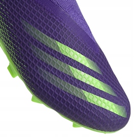 Zapatillas de fútbol Adidas X Ghosted.3 Ll Fg Junior púrpura-verde EH2015 violeta violeta 3