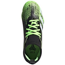 Botas de fútbol Adidas Predator 20.3 Tf Junior, negras y verdes EH3034 negro-verde / blanco negro 1