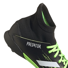Botas de fútbol Adidas Predator 20.3 Tf Junior, negras y verdes EH3034 negro-verde / blanco negro 4