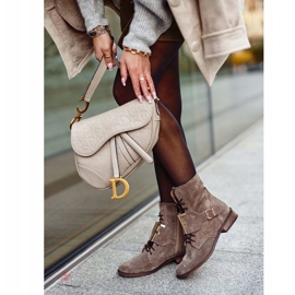 Botas Mujer Nicole Suede Light Brown 2591 marrón 3