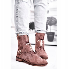 Botas Mujer Nicole Suede Light Brown 2591 marrón 5