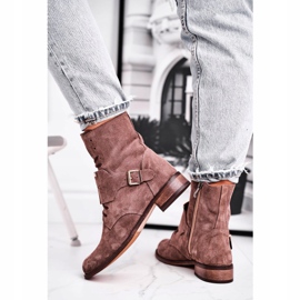 Botas Mujer Nicole Suede Light Brown 2591 marrón 7