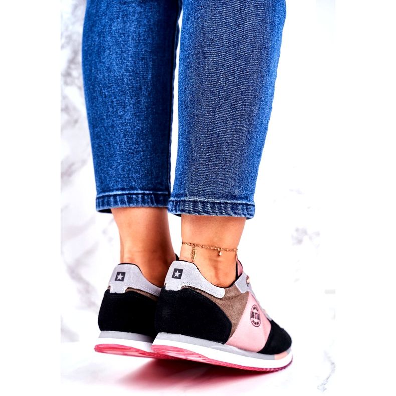 Zapatos Deportivos De Mujer Sneakers Big Star GG274458 negro caqui rosado gris 2