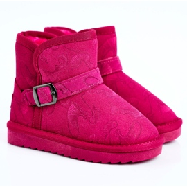 Apawwa Botas de nieve para niños con piel Fucsia Kawai rosado 5