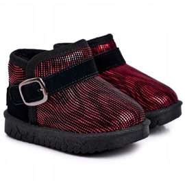Maiqi Botas de nieve para niños con piel Rojo Negro Dreamy 5