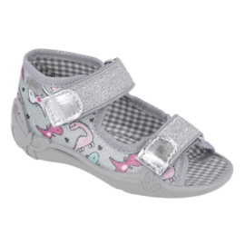 Calzado infantil befado 242P105 plata gris 1