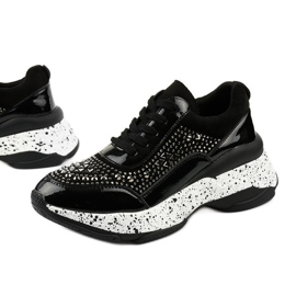 Deportivas negras confeccionadas en eco-piel-ante Quijor negro 1