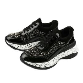 Deportivas negras confeccionadas en eco-piel-ante Quijor negro 2