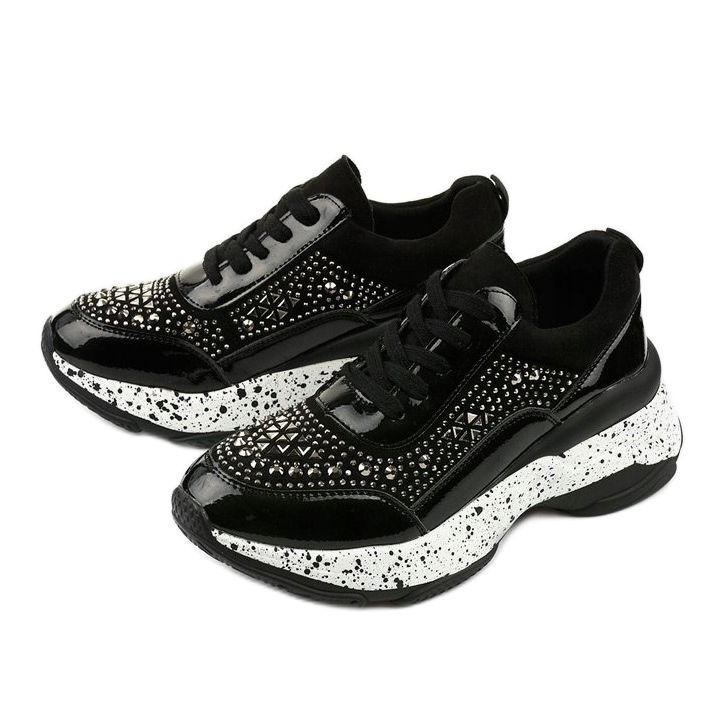 Deportivas negras confeccionadas en eco-piel-ante Quijor negro 2